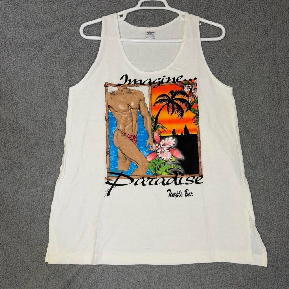 Vintage Temple Bar Graphic Print Tank Top 1994 One Size Fits Most